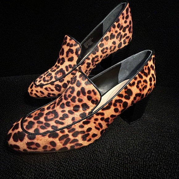 New! Alfani Calf Fur Animal Print Step N Flex Carliyle Low Loafer NWOB Size 7.5 - Picture 2 of 13